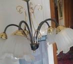 Lustre vintage à 5 bras, doré, ø 58 cm, par Massive, parfait, Maison & Meubles, Lampes | Lustres, Enlèvement ou Envoi, Comme neuf