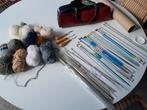 Breinaalden, haakpennen, wol en mooie opbergtas, Hobby en Vrije tijd, Breien en Haken, Ophalen, Gebruikt