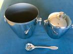Set champagne-emmer+ijsemmer+lepel, Huis en Inrichting, Ophalen, Gebruikt, RVS