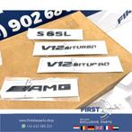 W222 W223 W217 S65 AMG LOGO SET ZWART S 65 L EMBLEMEN SET Me, Enlèvement ou Envoi, Utilisé, Mercedes-Benz
