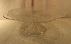 Belle ancienne assiette à gâteau en verre - 33D et 12H, Antiquités & Art, Antiquités | Verre & Cristal, Enlèvement ou Envoi