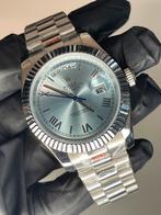 Rolex Day Date Oyster Perpetual bleu ciel 41 mm, Bijoux, Sacs & Beauté, Autres marques, Acier, Enlèvement, Acier