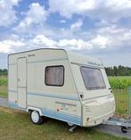 Keuringsvrije 750kg caravan 2002, luifel., Caravans en Kamperen, Caravans, Vast bed, Treinzit, Particulier, 500 - 750 kg
